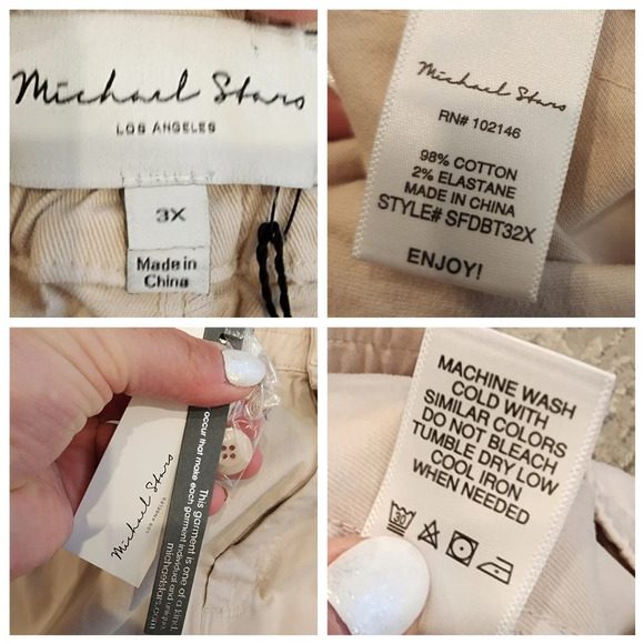 NWT Michael Stars Stretch Twill Beige Monroe Mini Skirt plus size 3X - Picture 2 of 16